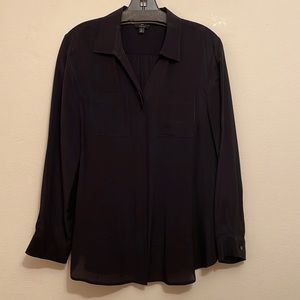 Talbots washable silk. Black. Petite Large